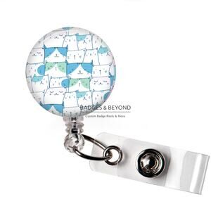 🐱💖 Cats Cats & Lots of Cats Badge Reel | Cat Lover Retractable ID Holder